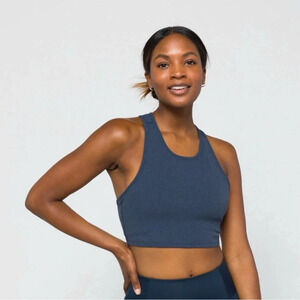 Royal blue Kensi Ribbed performance tank